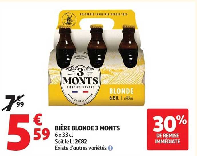 BIÈRE BLONDE 3 MONT