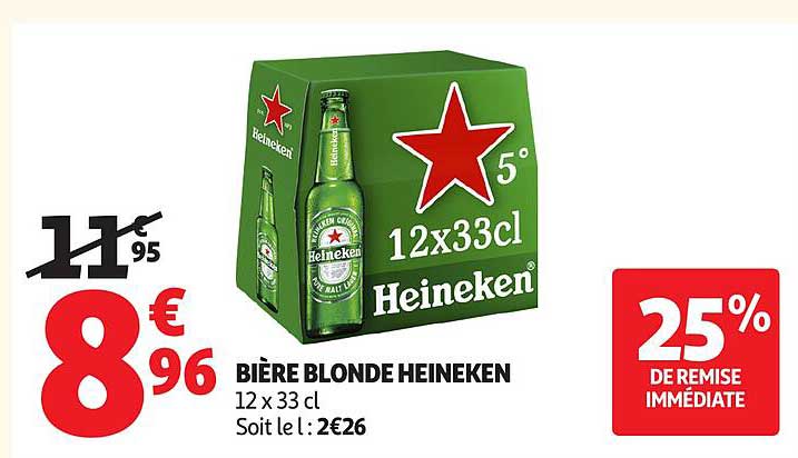 BIÈRE BLONDE HEINEKEN