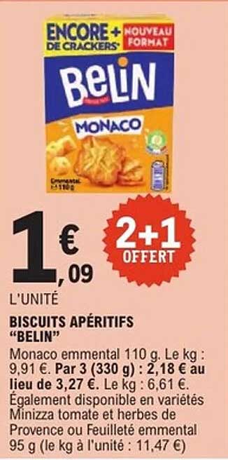 BISCUITS APÉRITIFS "BELIN"