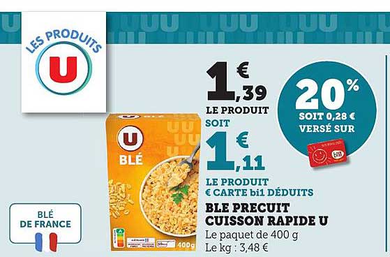 BLE PRÉCUIT CUISSON RAPIDE U
