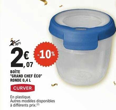 Boîte "GRAND CHEF ÉCO" Ronde 0,4 L