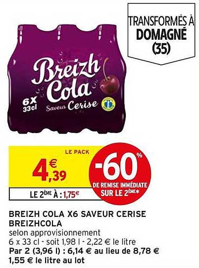 BREIZH COLA X6 SAVEUR CERISE