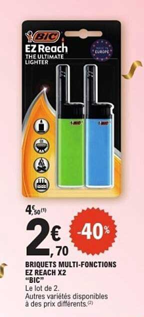 Briquets Multi-Fonctions EZ Reach X2 "BIC"