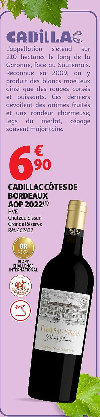 CADILLAC CÔTES DE BORDEAUX AOP 2022