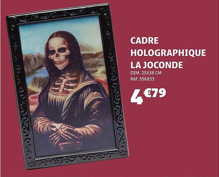 CADRE HOLOGRAPHIQUE LA JOCONDE