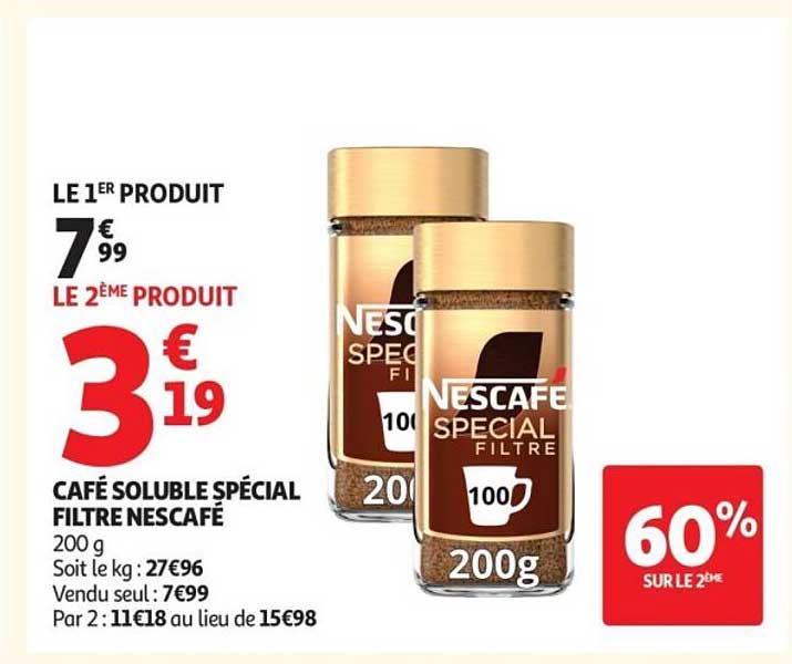 CAFE SOLUBLE SPÉCIAL FILTRE NESCAFÉ