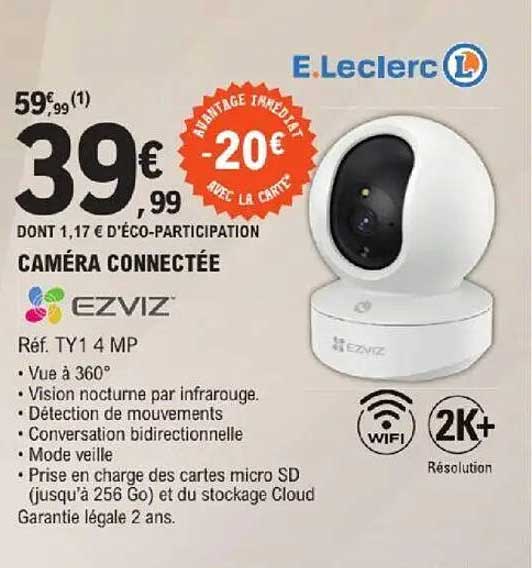 CAMÉRA CONNECTÉE EZVIZ TY1 4 MP