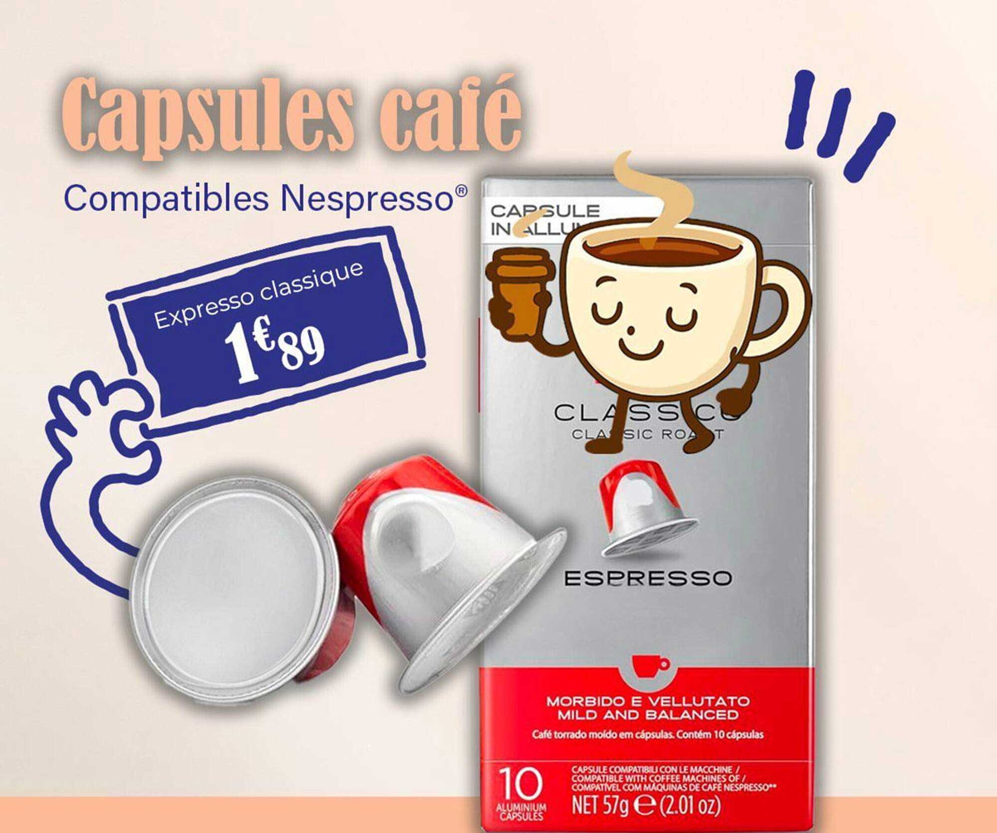 Capsules café Compatibles Nespresso®