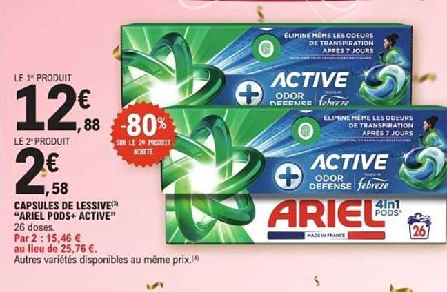 CAPSULES DE LESSIVE® "ARIEL PODS® ACTIVE"