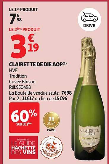 CLAIRETTE DE DIE AOP HVE Tradition Cuvée Blason