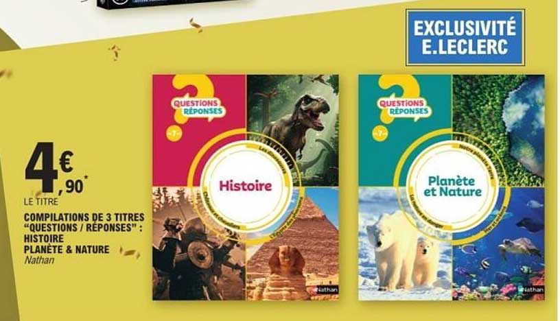 COMPILATIONS DE 3 TITRES “QUESTIONS / RÉPONSES” : HISTOIRE PLANÈTE & NATURE