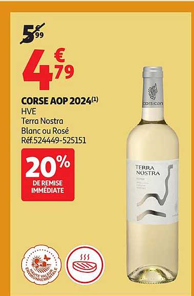 CORSE AOP 2024 HVE Terra Nostra Blanc ou Rosé