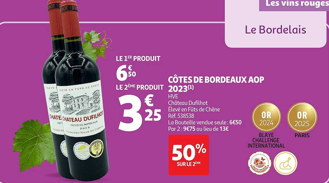 Côtes de Bordeaux AOP 2023