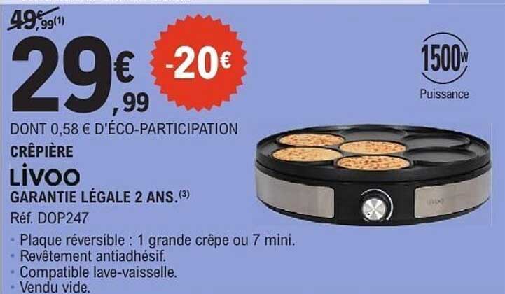 Crêpière Livoo