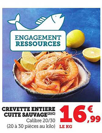 CREVETTE ENTIERE CUITE SAUVAGE(2)(C)