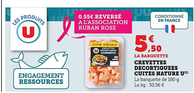 CREVETTES DECOQUILLEES CUISES NATURE U