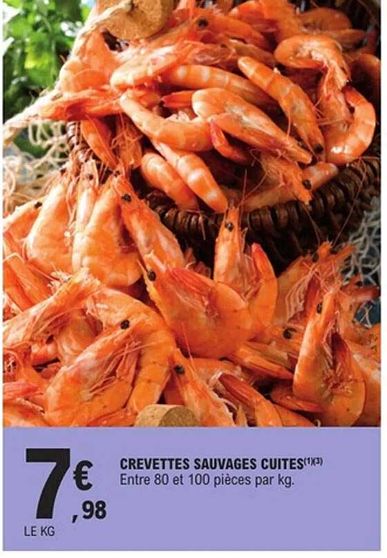 CREVETTES SAUVAGES CUITES