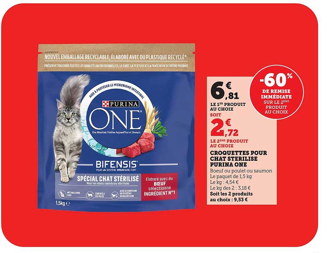 Croquettes pour Chat Stérilisé Purina ONE - Spécial Chat Stérilisé