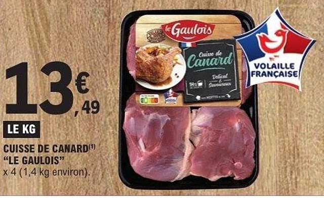 CUISSE DE CANARD(*) "LE GAULOIS" x 4 (1,4 kg environ)