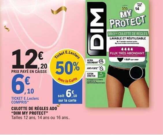 Culotte de règles ADO "DIM MY PROTECT"