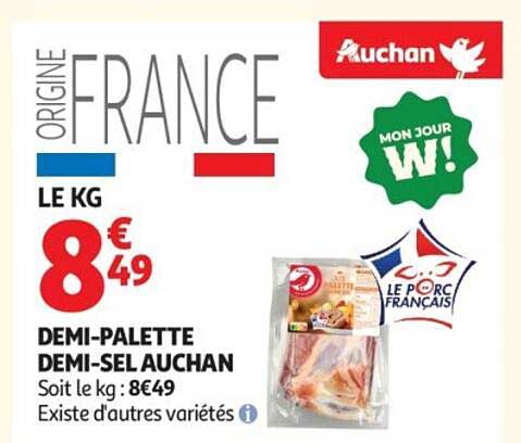 DÉMI-PALETTE DEMI-SEL AUCHAN