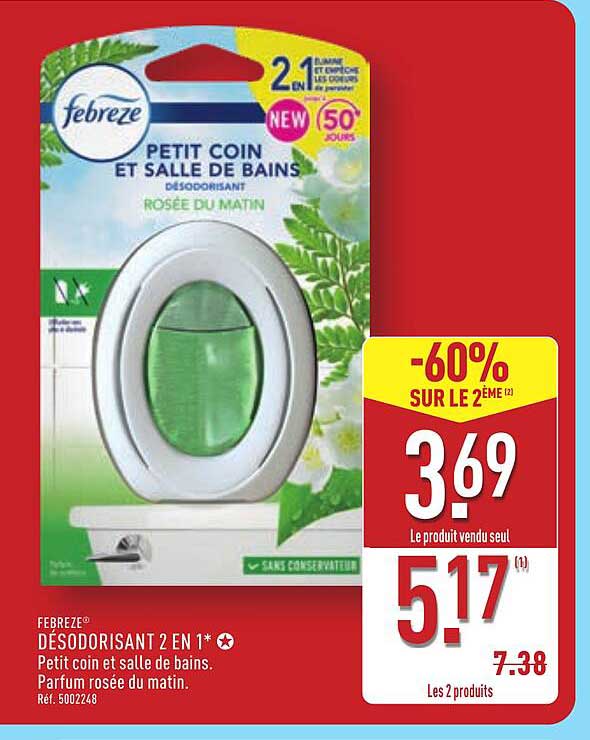 DÉSODORISANT 2 EN 1*