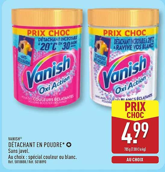 DÉTACHANT EN POUDRE VANISH OXI ACTION