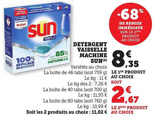 DÉTERGENT VAISSELLE MACHINE SUN