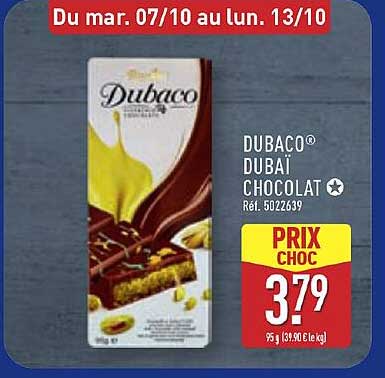 DUBACO® DUBAÏ CHOCOLAT