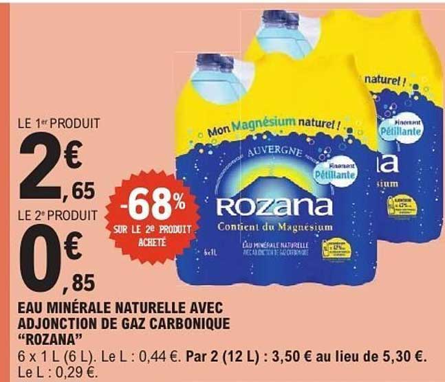 EAU MINÉRALE NATURELLE AVEC ADJONCTION DE GAZ CARBONIQUE "ROZANA"
