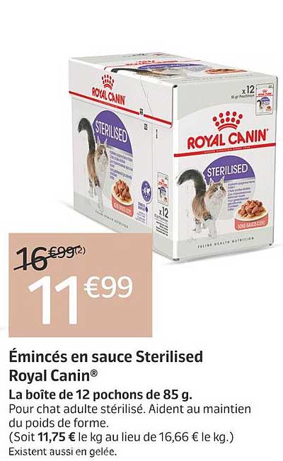 Émincés en sauce Sterilised Royal Canin®