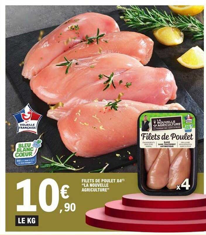FILETS DE POULET X4 "LA NOUVELLE AGRICULTURE!"