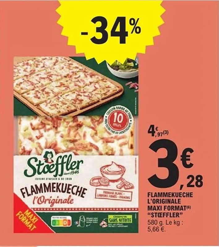FLAMMEKUECHE L'ORIGINALE MAXI FORMAT "STEFFLER"