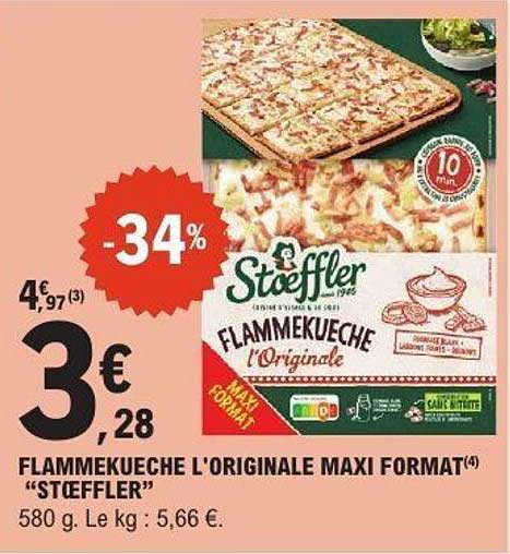 FLAMMEKUECHE L'ORIGINALE MAXI FORMAT "STOEFFLER"