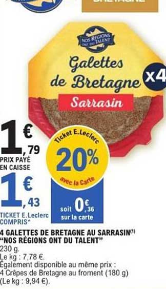 Galettes de Bretagne au Sarrasin