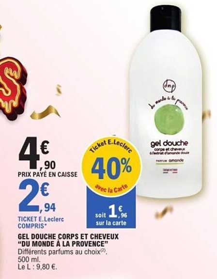 GEL DOUCHE CORPS ET CHEVEUX “DU MONDE À LA PROVENCE”