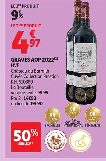 GRAVES AOP 2022 HVE Château du Barrail Cuvée Collection Prestige