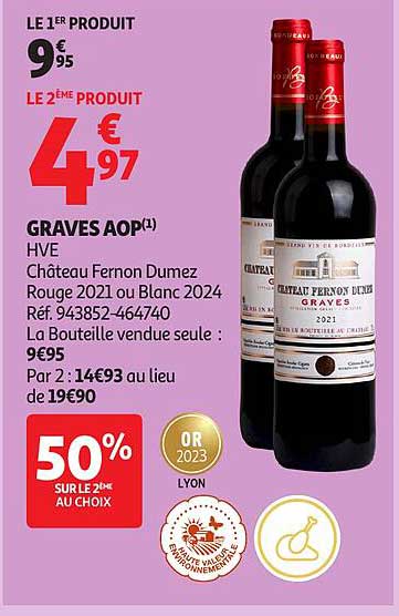 GRAVES AOP Château Fernon Dumez Rouge 2021 ou Blanc 2024