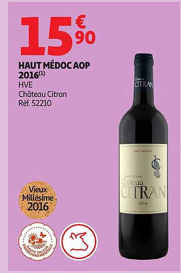 HAUT MÉDOC AOP 2016 HVE Château Citran