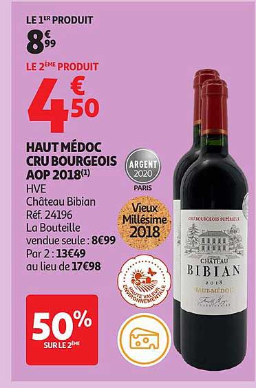 HAUT MÉDOC CRU BOURGEOIS AOP 2018