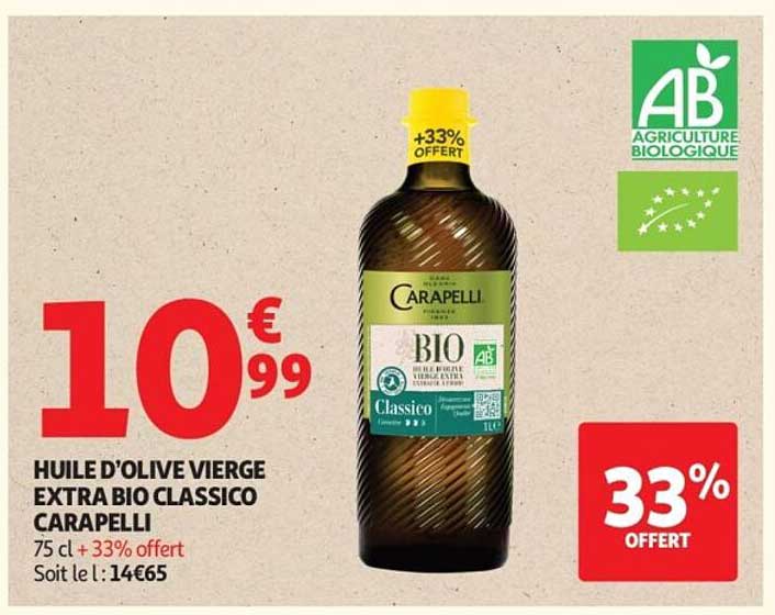 HUILE D’OLIVE VIERGE EXTRA BIO CLASSICO CARAPELLI