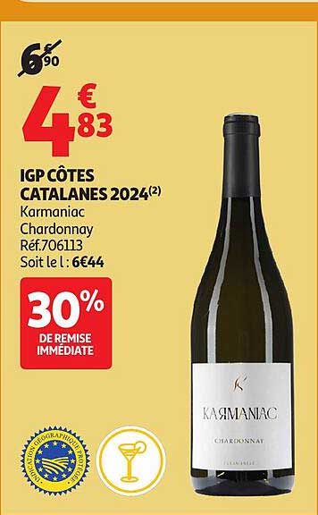 IGP CÔTES CATALANES 2024 Karmaniac Chardonnay