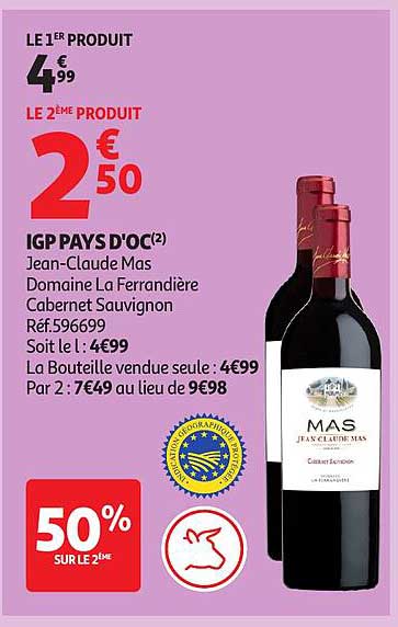 IGP PAYS D'OC Jean-Claude Mas - Domaine La Ferrandiere Cabernet Sauvignon