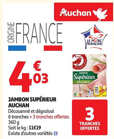 JAMBON SUPÉRIEUR AUCHAN