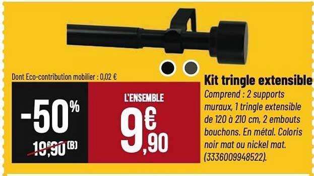Kit tringle extensible