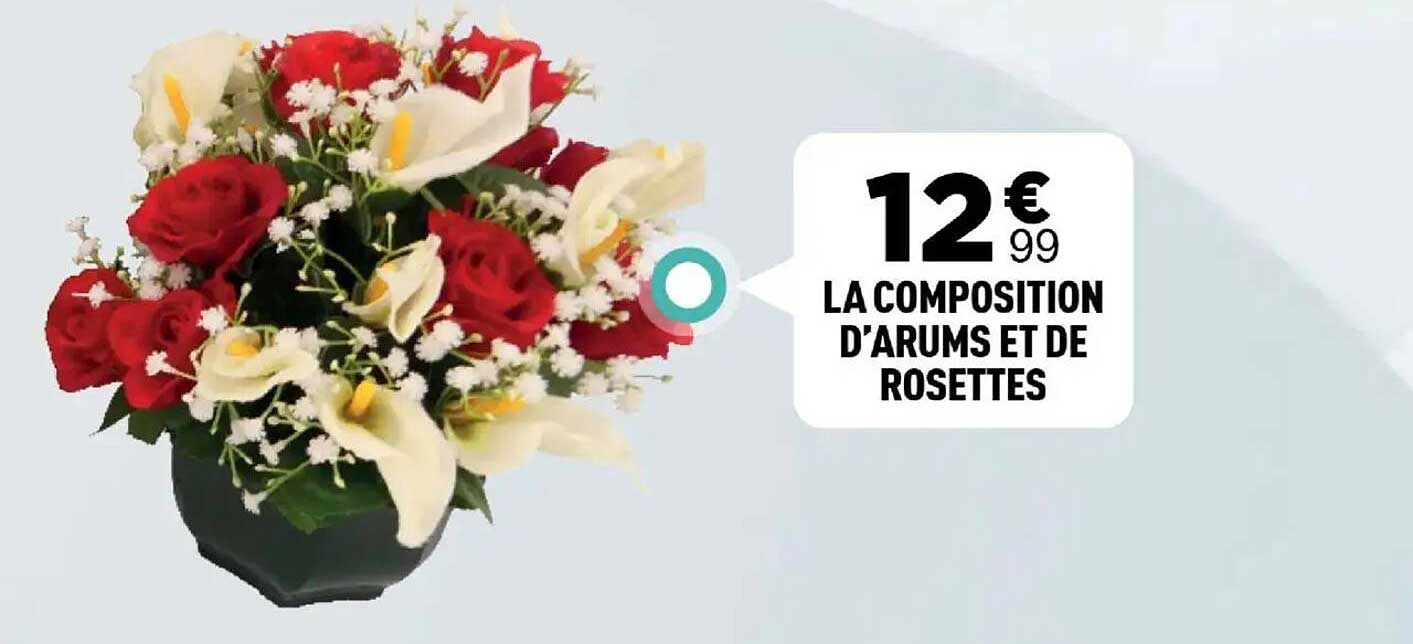 LA COMPOSITION D'ARUMS ET DE ROSETTES
