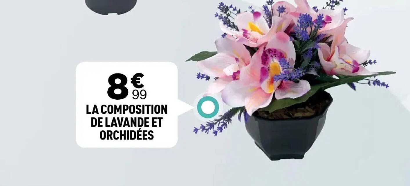 LA COMPOSITION DE LAVANDE ET ORCHIDÉES