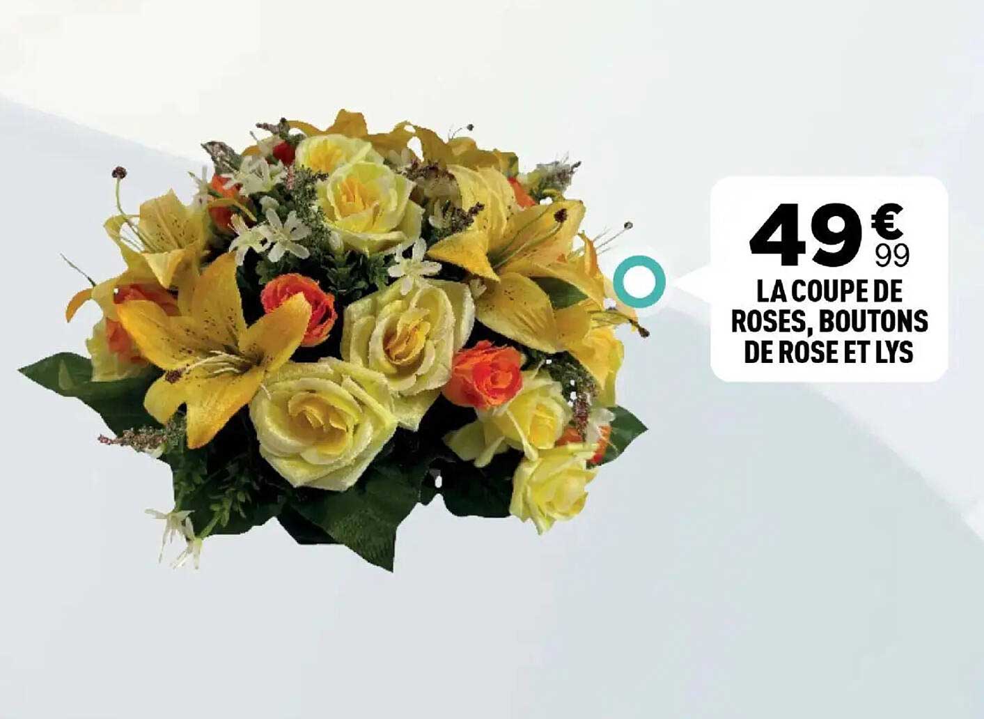 LA COUPE DE ROSES, BOUTONS DE ROSE ET LYS
