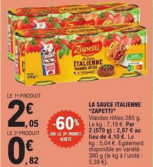 LA SAUCE ITALIENNE “ZAPETTI!”