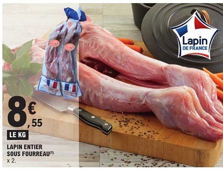 LAPIN ENTIER SOUS FOURREAU